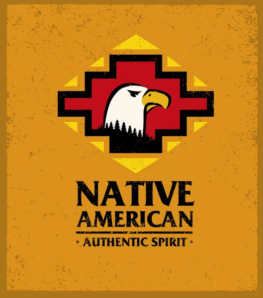 Conceito Tribal Indiano Nativo Americano —  Vetores de Stock