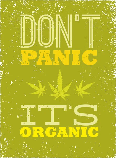 Nu intra în panică, e un poster organic. — Vector de stoc