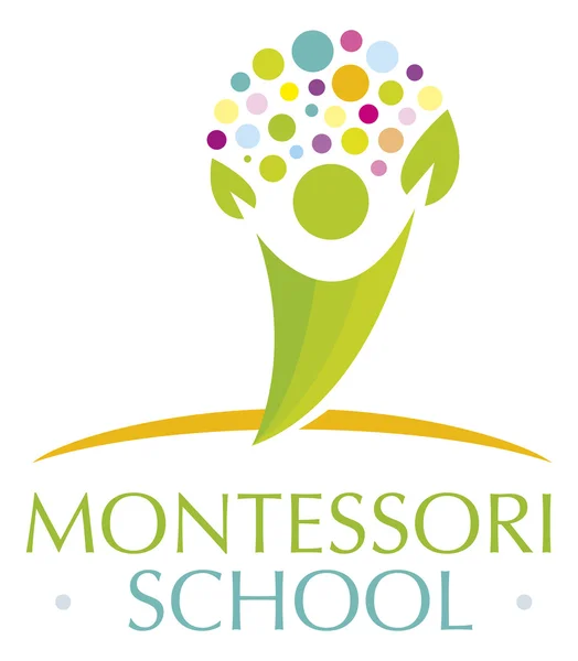 Творческая школа Монтессори — стоковый вектор