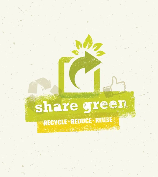 Compartir Green Eco Concept — Archivo Imágenes Vectoriales