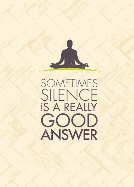 Parfois, le silence est une très bonne réponse — Image vectorielle