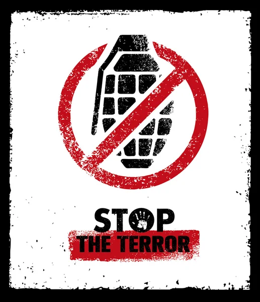 Stop The Terror Concept — Stock Vector