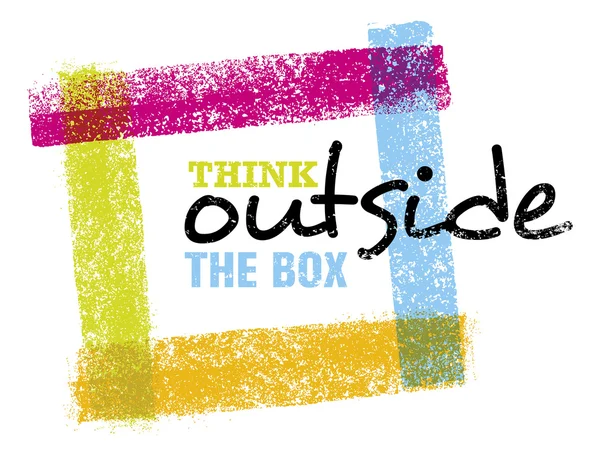 Think outside the box illustration — Stock Vector