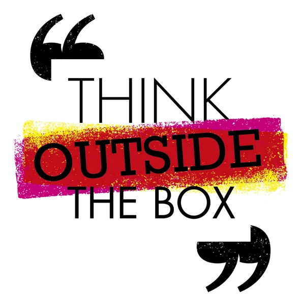 Think outside the box poster — Stock Vector