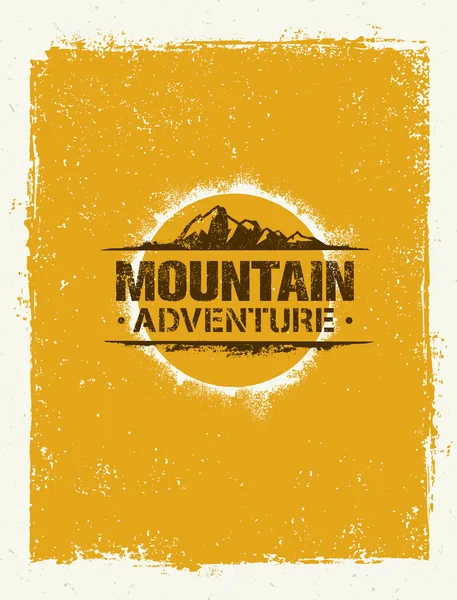 Concepto de aventura de montaña — Archivo Imágenes Vectoriales