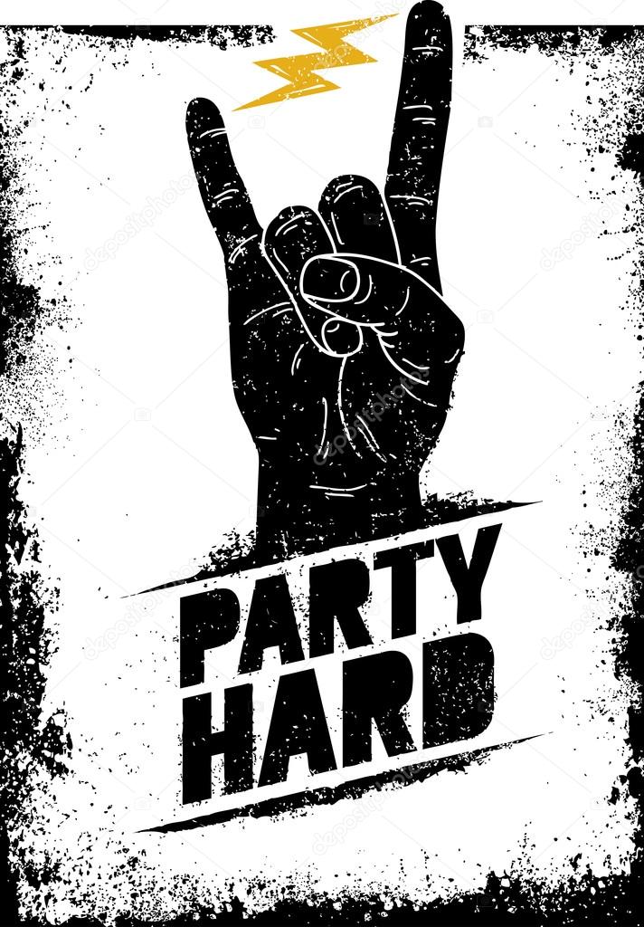 Party Hard Creative Motivation Banner