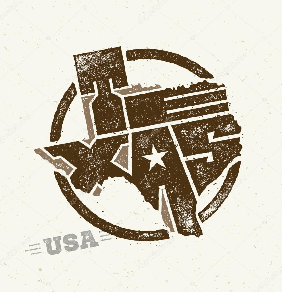 Texas State Creative Typography Lettering