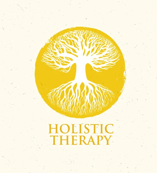 Holistic Therapy Tree — Stock Vector