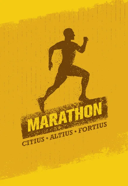 Marathon Running creatieve Banner. — Stockvector