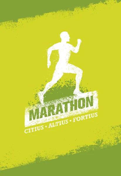 Marathon Running creatieve Banner. — Stockvector