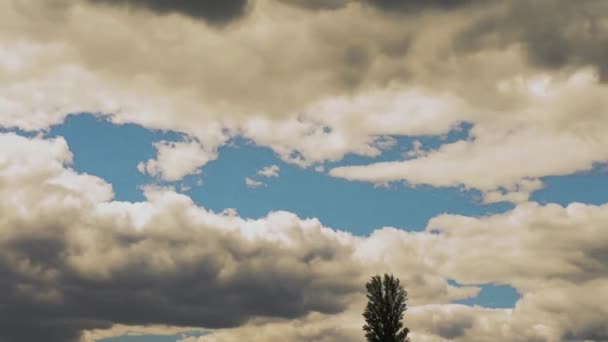Mooie Wolken Beweging Tijd Vliegt Bewegende Wolken Regenwolken Klimaatverandering — Stockvideo