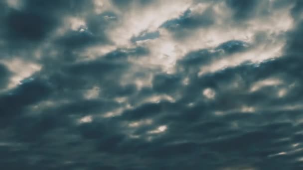 Regenwolken Zijn Zwart Snelle Beweging Regenwolken Tijd Lapse Klimaatverandering Vorm — Stockvideo