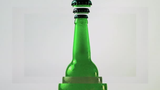 Abstracte Achtergrond Met Een Fles Bier Bier Een Fles Met — Stockvideo