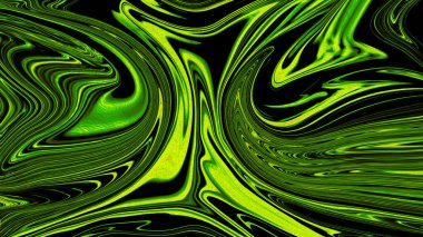 3 boyutlu görüntüleme, mürekkep soyutlaması, yeşil tonlarda desenler, suluboya çizimler. Güzel desenli doku