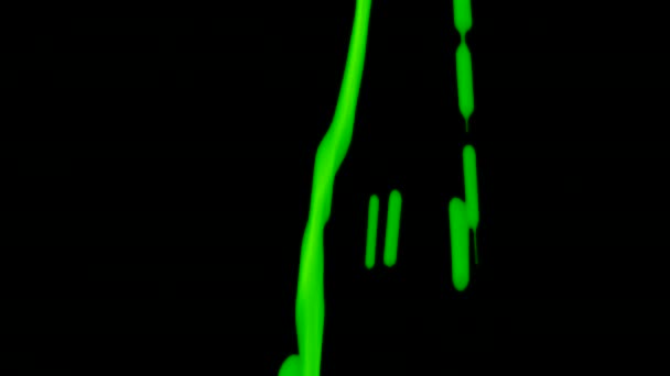 Аква Барвиста Зелена Абстракція Потік Акрилових Фарб Актуальні Рідкі Фарби — стокове відео