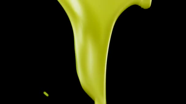 Aqua Colorido Amarelo Salpicos Abstração Fluxo Tintas Acrílicas Tintas Líquidas — Vídeo de Stock