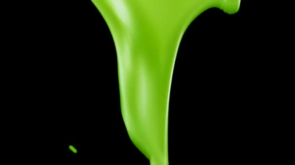 Аква Барвистий Зелений Бризкає Абстрактний Фон Потік Акрилових Фарб Рідкі — стокове відео