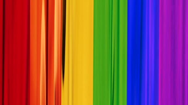 Flag Lgbt Animowana Tekstura Flagi Lgbt Abstrakcyjne Kolorowe Tło Tęczowa — Wideo stockowe