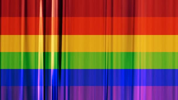 Flag Lmbt Lgbt Zászló Animált Textúrája Absztrakt Színes Háttér Szivárvány — Stock videók