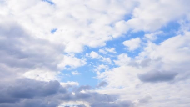 Felhős Felhők Háttér Bolyhos Felhők Időeltolódás — Stock videók