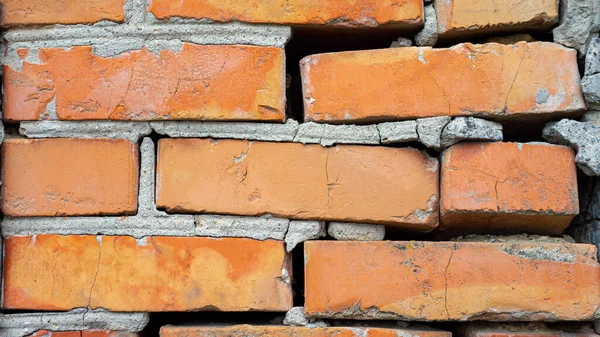 Background Brick Wall Red Brick Vintage Wall — Stok fotoğraf