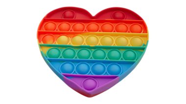 Stres önleyici. Popüler bir stres giderici oyuncak. LGBT kalp bayrağı. Parmağını silikon oyuncak antistrese bastırıyorsun. Patlat..