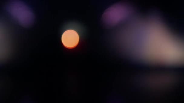 Luz Festiva Flare Fundo Lâmpadas Piscar Num Fundo Desfocado Bokeh — Vídeo de Stock