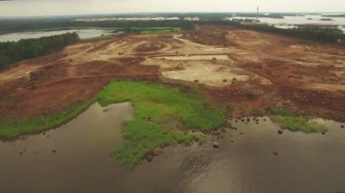 doğada site bina havadan görünümü