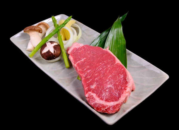 Японського червоного яловичини для Теппаньякі встановити — стокове фото