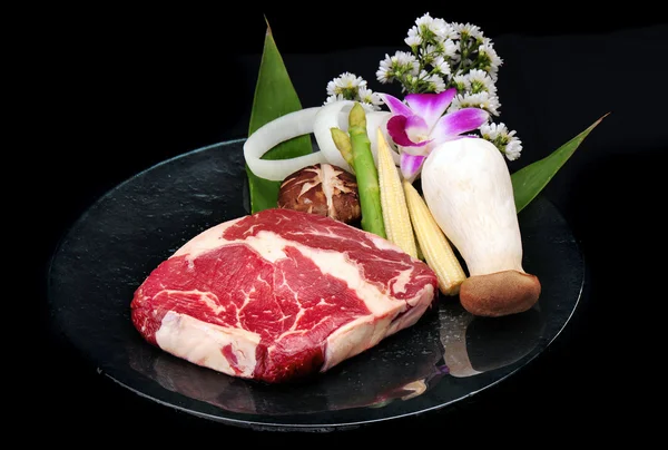 Японського червоного яловичини для Теппаньякі — стокове фото