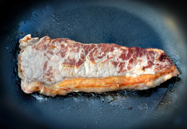 Teppanyaki grelhar o belo bife de carne — Fotografia de Stock