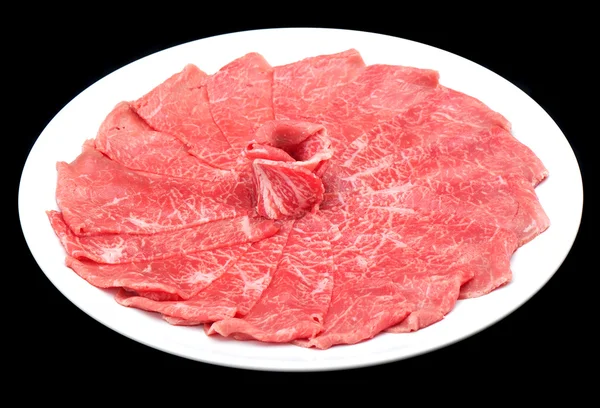 Fatia de carne vermelha crua — Fotografia de Stock