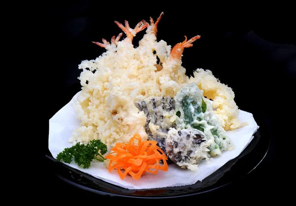 Japon tempura mix karides ve sebze ayarla — Stok fotoğraf