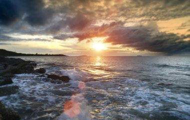 Sunrise sabah bulutlu yağışlı sezon 