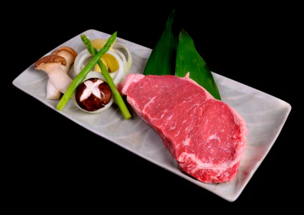 Sığır eti biftek ayarla — Stok fotoğraf