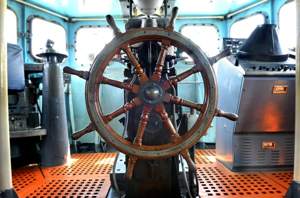 Sala de controle de navio de guerra — Fotografia de Stock