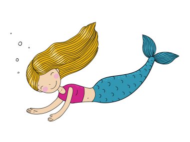 Güzel küçük deniz kızı.