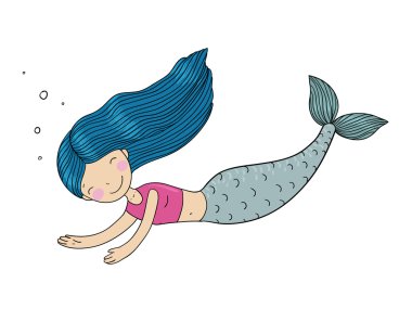 Güzel küçük deniz kızı.