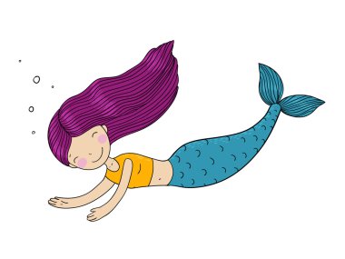 Güzel küçük deniz kızı.