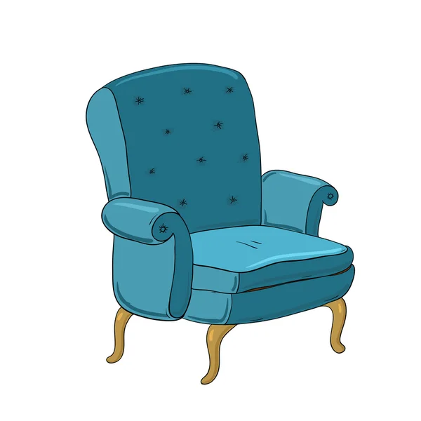 Beautiful vintage chair. — Stock Vector