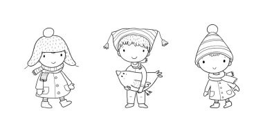 Şirin çizgi film cüceleri. Orman elfleri. Küçük periler.