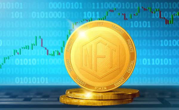 Nft Nem Helyettesíthető Token Bináris Kód Háttér Nft Nem Helyettesíthető Jogdíjmentes Stock Fotók