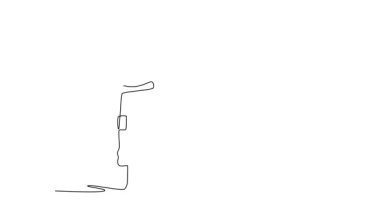 Sürekli çizilen çizgilerin animasyonlu çizimi, atleti vuran güzel bir kadını kendine çekiyor, yoğun odaklı ve sağlam bir duruşu olan, göz koruyucu takan bir tüfeği hedefliyor. Tam uzunluktaki bir çizgi canlandırması