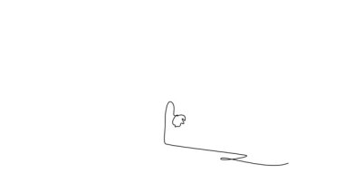 Sürekli çizim yapan güzel bir kadın dalış sporcusunu çekiyor. Dalışa geçmeden önce kontrolü elinde tutuyor. Tam uzunluktaki tek çizgi canlandırması