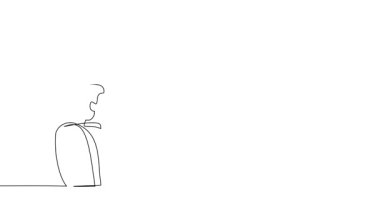 Sürekli çizimin animasyonlu çizimi, üç kadını bir dalgalı ok grafiği, pazar sorunları ve stratejik tartışmalar sunan bir iş toplantısına çekti. Tam uzunluktaki bir çizgi canlandırması