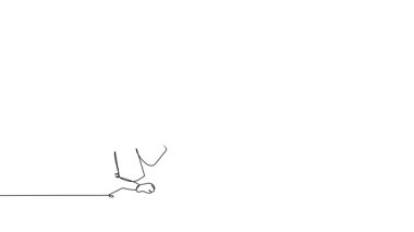 Sürekli kendini çizen animasyon, Arap erkekleri iş görüşmelerinde dengesiz çizgi grafiğiyle tablonun yanında duran bir adamla bir araya getiriyor. Piyasa performansını gözden geçir. Tam uzunluktaki bir çizgi canlandırması