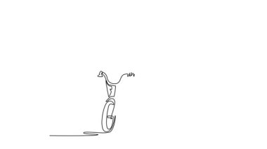 Sürekli kendini çizen animasyon mutlu bir adam, koşan bir baba ve bisiklete binen bir çocuğa yardım ediyor. Çocuk bisiklete binmeyi ve bağımsızlığı öğretiyor. Tam uzunluktaki tek çizgi canlandırması