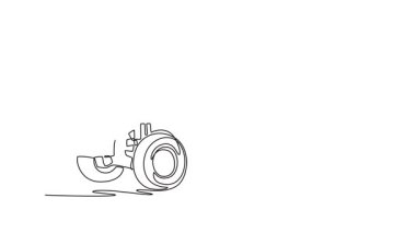 Tek bir çizginin kendi kendine çizimi zırhlı polis müdahale aracını çekiyor. Güçlendirilmiş şasi, uzun lastikler ve yüksek riskli taktik olaylar için tasarlanmış kutu çerçeve. Devamlı bir çizgi. Tam uzunluk canlandırması