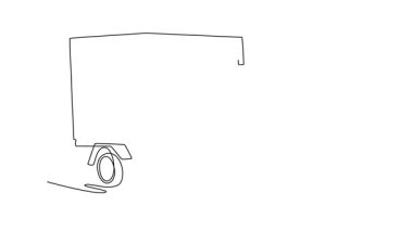 Aralıksız olarak çizilen çizgi şehir kargo kamyonunu kendine çekiyor. Yerel kurye lojistiği, küçük işletme taşımacılığı ve şehir dağıtım hizmetleri. Tam uzunluktaki bir çizgi canlandırması