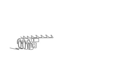 Endüstriyel yakıt taşımacılığı, kimyasal dağıtım lojistiği ve petrol kargo taşımacılığını tasvir eden sürekli çizim yapan yarı karavan kamyonunun animasyonu. Tam uzunluktaki bir çizgi canlandırması